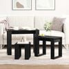 vidaXL Nesting Tables 3 pcs Black Oak Engineered Wood