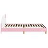 vidaXL Children's Bed Frame with Headboard Pink 90 x 200 cm PU