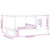 vidaXL Coffee Table Grey Sonoma 90x50x40 cm Engineered Wood