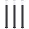 vidaXL Bollard Lights 3 pcs 110 cm Black IP44