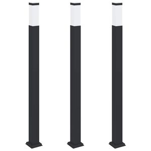 vidaXL Bollard Lights 3 pcs 110 cm Black IP44