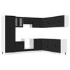 vidaXL 14 Piece Kitchen Cabinet Set "Lucca" Black Engineered Wood