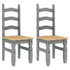 vidaXL 3 Piece Dining Set Panama Grey Solid Wood Pine
