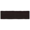 vidaXL Table Top Dark Brown 140x40x(2-4) cm Treated Solid Wood Live Edge