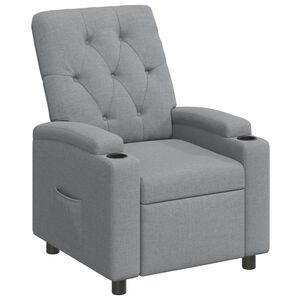 vidaXL Recliner Chair Light Grey 75 x 95 x 101 cm Fabric