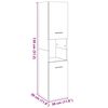 vidaXL Bathroom Hanging Cabinet Old Wood 30x30x130 cm Engineered Wood