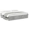 vidaXL Bed Frame without Mattress Concrete Grey 180x200 cm Super King