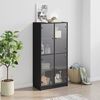 vidaXL Highboard with Doors Black 68x37x142 cm Engineered Wood
