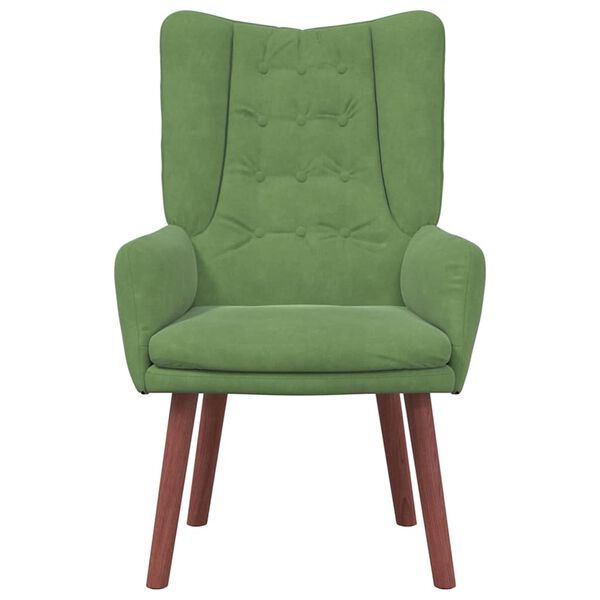 vidaXL Armchair Light Green 63 x 67 x 94 cm Velvet