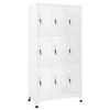 vidaXL Locker Cabinet | Grey | Steel | 90x45x180 cm | Locker Cabinet