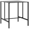 vidaXL 5 Piece Garden Bar Set Black Powder-coated Steel