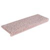 vidaXL Stair Mats 15 pcs 65x21x4 cm Light Pink Rectangular Edge