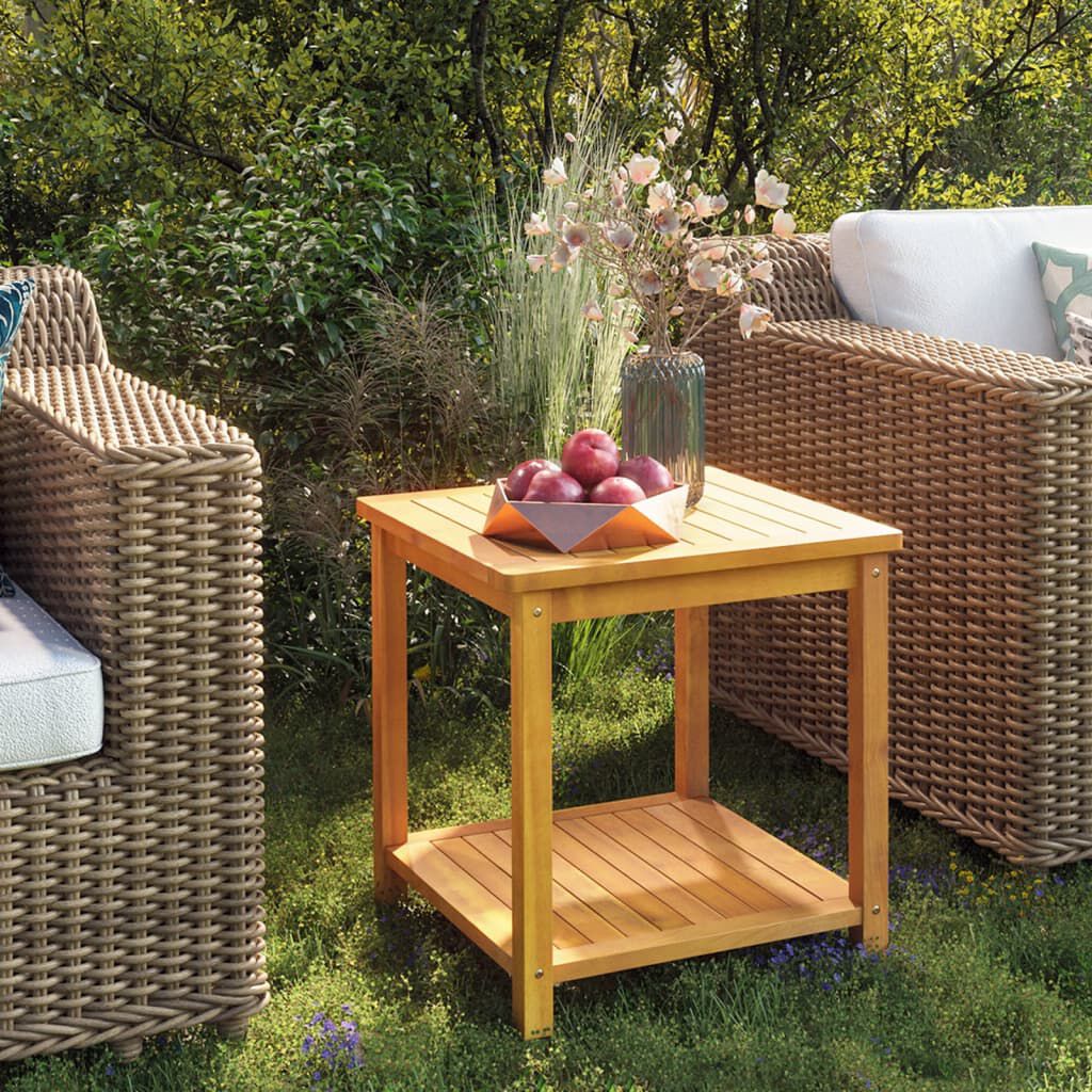 vidaXL Side Table Solid Acacia Wood 45x45x45 cm vidaXL
