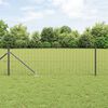 vidaXL Fence with Post Grey 0.6 x 50 m Steel and PVC