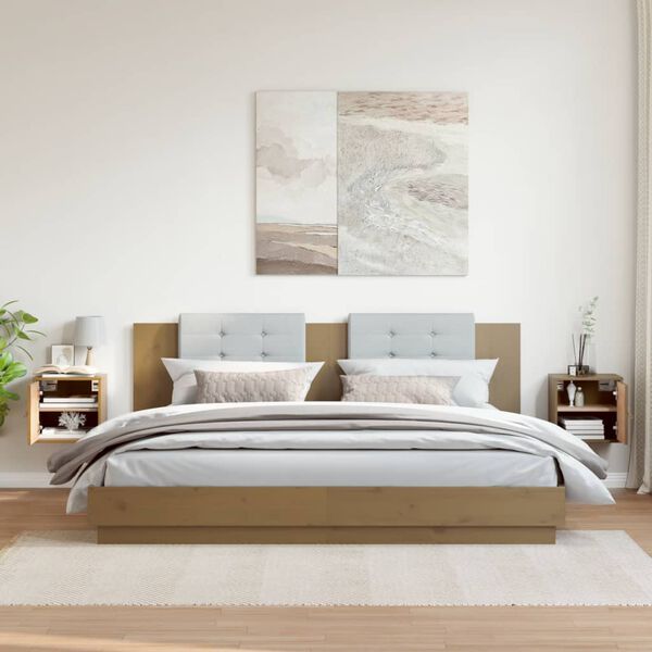 vidaXL Wall Cabinets 2 pcs Honey Brown 31.5x30x30 cm Solid Wood Pine