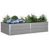 vidaXL Planter Light Grey 195 x 100 x 45 cm Galvanised Steel