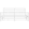 vidaXL Metal Bed Frame without Mattress with Footboard White 180x200cm