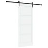 vidaXL Sliding Door ORKDAL 83 x 202 cm Solid Pine Wood White and Black