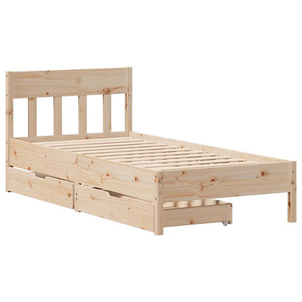 vidaXL Bed Frame without Mattress 90x200 cm Solid Wood Pine