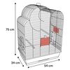 FLAMINGO Parakeet Cage Wammer 1 54x34x75 cm Metallic Taupe