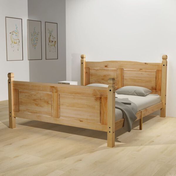 vidaXL Bed Frame without Mattress Mexican Pine Corona Range 160x200 cm