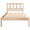 vidaXL Bed Frame with Headboard Brown 90 x 190 cm Solid Pine Wood