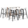 vidaXL 7 Piece Bar Set White