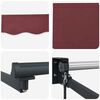 vidaXL Manual Retractable Awning with LEDs Burgundy Red 3 x 2.5 m