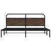 vidaXL Metal Bed Frame without Mattress Brown Oak 200x200 cm