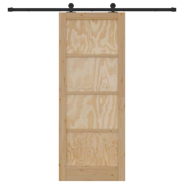 vidaXL Sliding Door ORKDAL Brown 83 x 211 cm Solid Pine Wood