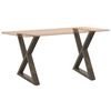 vidaXL Dining Table Legs 2 pcs Natural Steel 70x(72-73.3) cm Steel