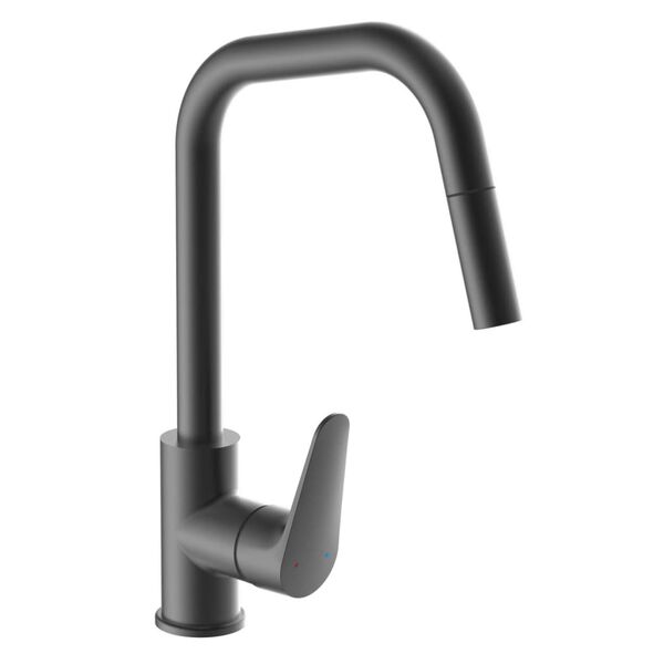 SCH&Uuml;TTE Kitchen Mixer Tap with Pull-out Spout SEATTLE Matte Graphite