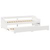 vidaXL Daybed with Trundle without Mattress IRUN White 90x200 cm