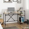 vidaXL Desk with Shelves Sonoma Oak 135x50x90 cm Engineered Wood&Iron