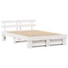 vidaXL Bed Frame with Headboard White 160 x 200 cm Solid Pine Wood