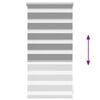 vidaXL Zebra blind 40.9x100 cm Fabric Width 36.7 cm grey