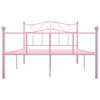 vidaXL Bed Frame without Mattress Pink Metal 160x200 cm