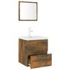 vidaXL Bathroom Furniture Set Smoked Oak Engineered Wood