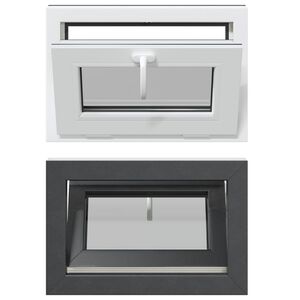 vidaXL Basement Window RISOR 60 x 40 cm PVC and Glass Anthracite