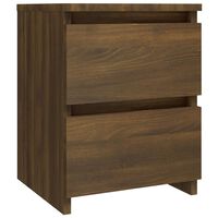 vidaXL Bedside Cabinet Brown Oak 30x30x40 cm Engineered Wood