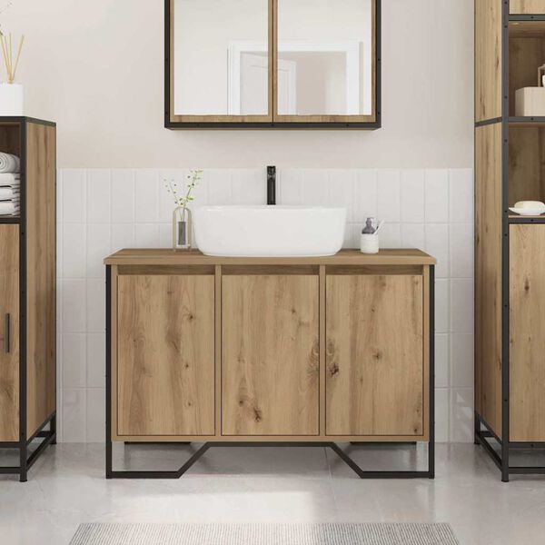 vidaXL Sink Cabinet Other Artisan Oak 91 x 35 x 60 cm Engineered wood