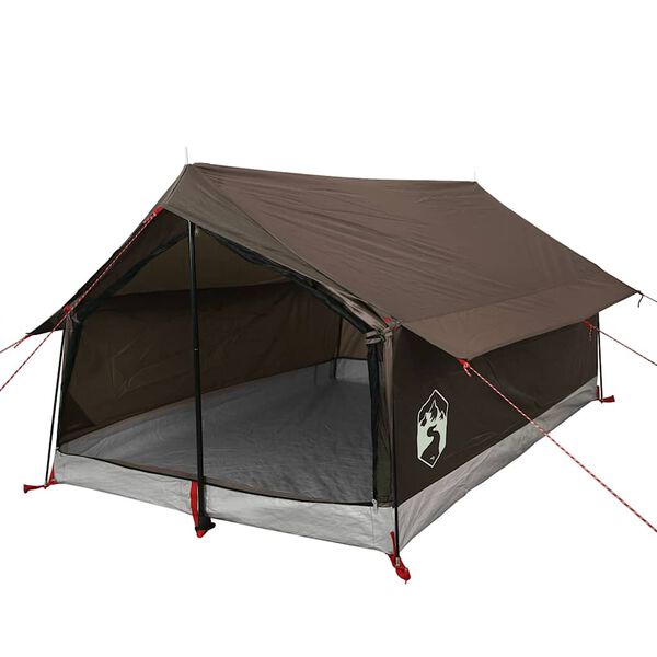 vidaXL Camping Tent 2-Person Brown Waterproof