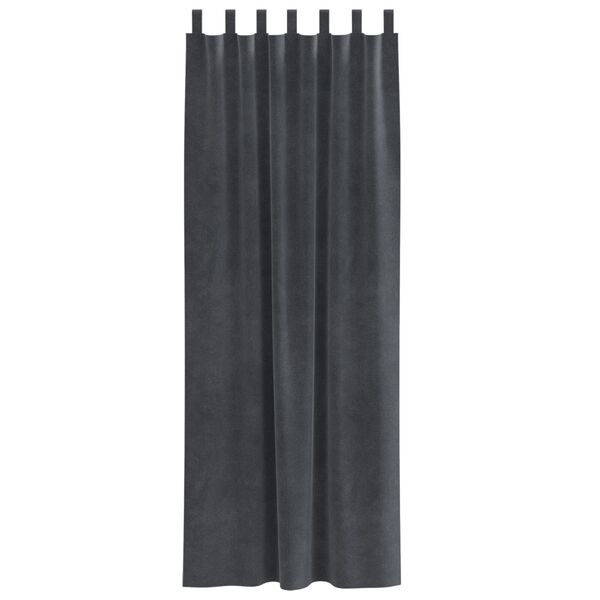 vidaXL Blackout Curtains 2 pcs Light Grey 140 x 225 cm Velvet