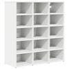 vidaXL Shoe Cabinet White 77.5 x 30 x 83.5 cm Engineered Wood