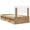 vidaXL Bed Frame Artisian Oak 90 x 200 cm Solid Pine Wood