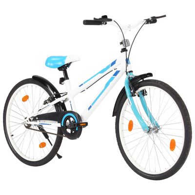 vidaXL Kids Bike 24 inch Blue and White
