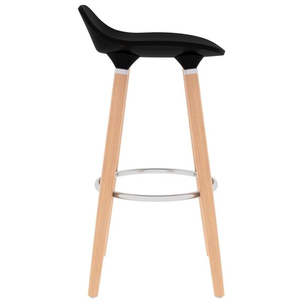 vidaXL Bar Chairs 2 pcs Black