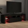 vidaXL TV Cabinet with LED Lights Black 140x36.5x40 cm