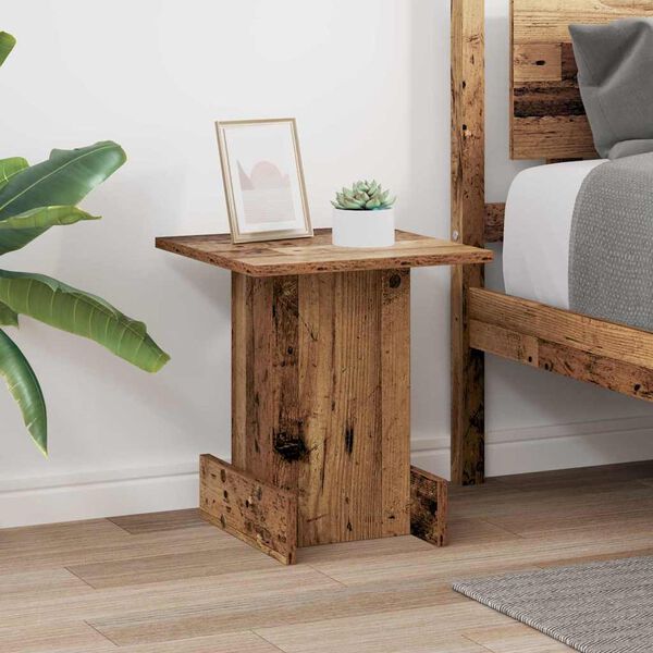 vidaXL End Table Old Wood 35.5 x 35 x 40 cm Engineered Wood