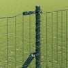 vidaXL Fence Post 2 pcs Green Powder-coated steel